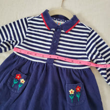Load image into Gallery viewer, Vintage Gymboree Striped Flower Pocket Comfy Dress 12-18 months
