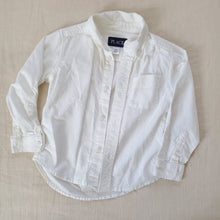 Load image into Gallery viewer, White Buttondown Long Sleeve 2t
