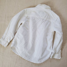 Load image into Gallery viewer, White Buttondown Long Sleeve 2t
