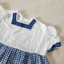 Load image into Gallery viewer, Vintage Gingham &amp; White Dress 12 months
