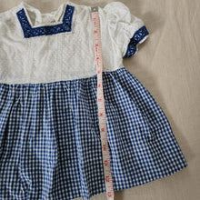 Load image into Gallery viewer, Vintage Gingham &amp; White Dress 12 months
