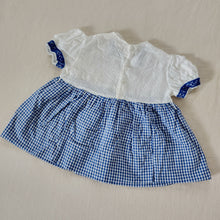 Load image into Gallery viewer, Vintage Gingham &amp; White Dress 12 months
