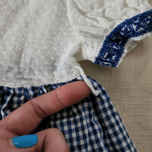 Load image into Gallery viewer, Vintage Gingham &amp; White Dress 12 months
