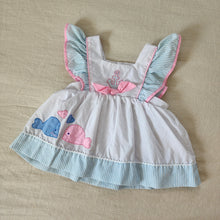 Load image into Gallery viewer, Vintage Sailor Whales Applique Dress 9-12 months
