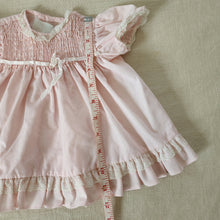 Load image into Gallery viewer, Vintage Pink Smocked Bunny Applique Dress 3-6 months

