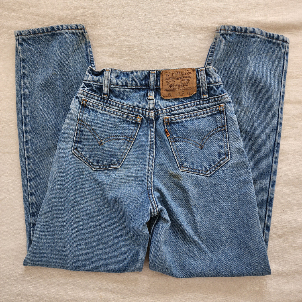 Vintage Levi's 550 Fit Jeans Orange Tab kids 12 SLIM