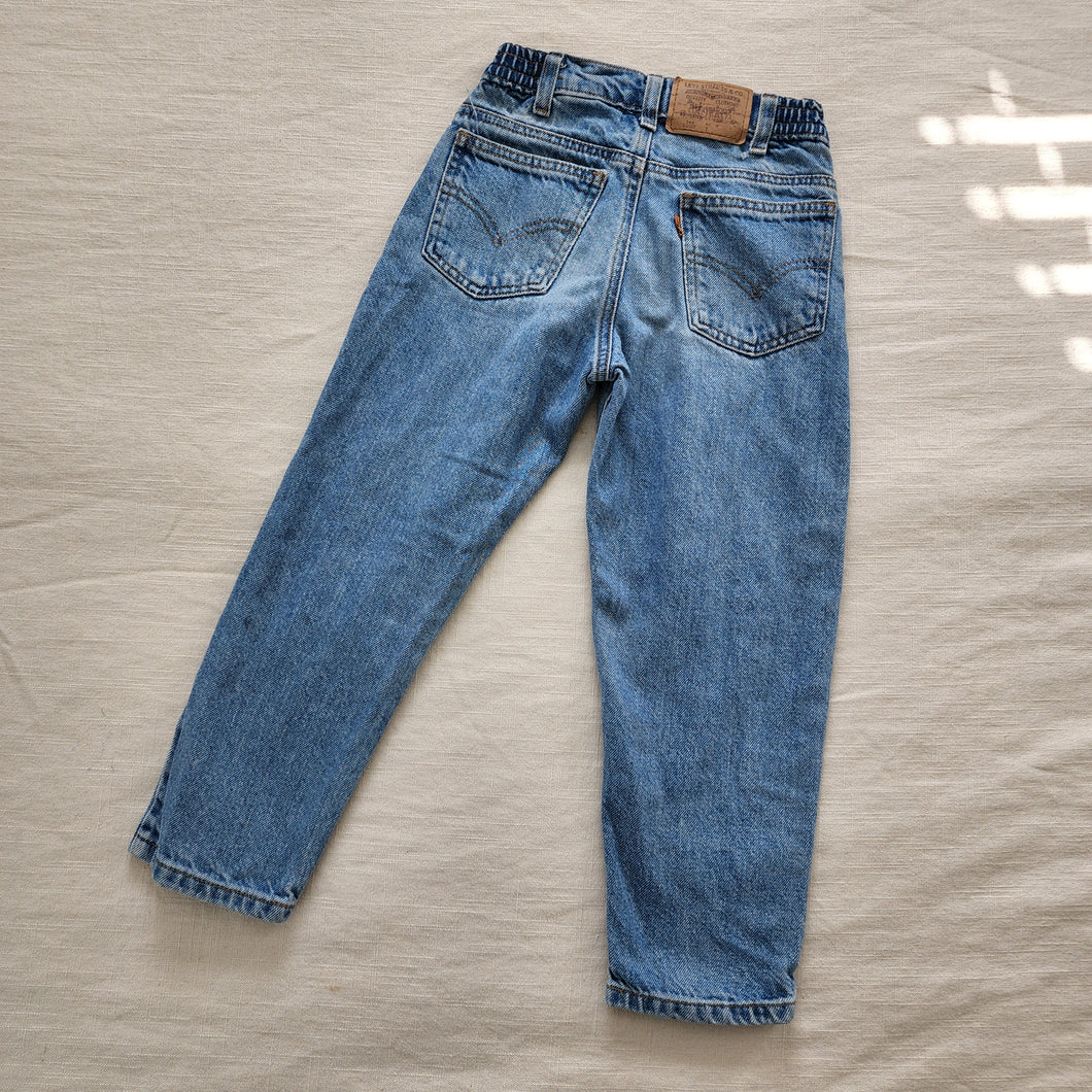 Vintage Levi's 566 Fit Jeans Orange Tab kids 7 *flaw
