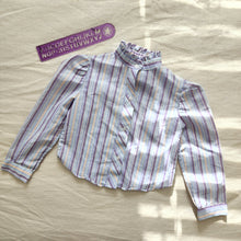 Load image into Gallery viewer, Vintage Mock Neck Striped Girls Shirt 4t
