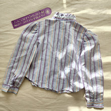 Load image into Gallery viewer, Vintage Mock Neck Striped Girls Shirt 4t
