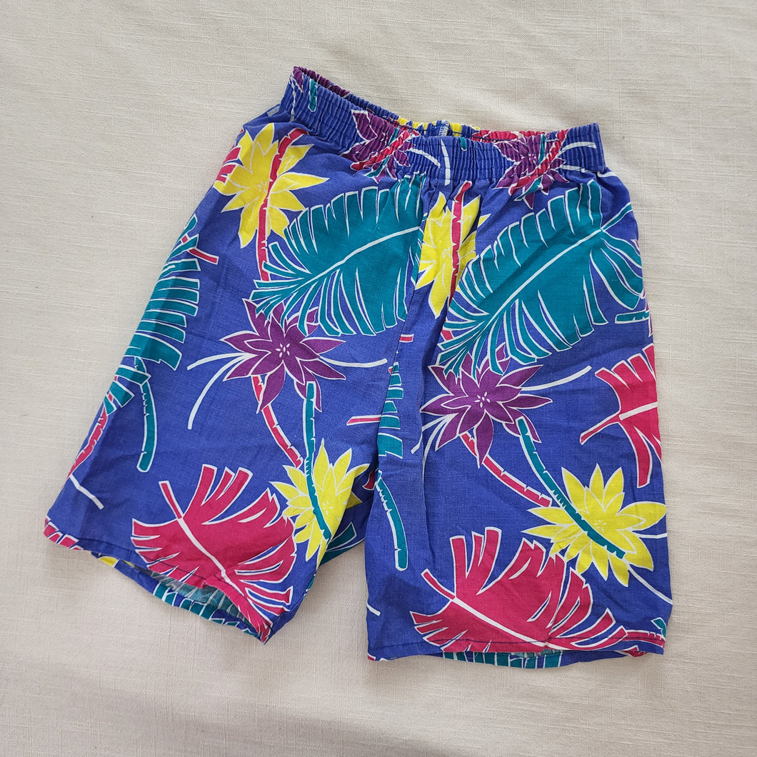 Vintage Bright Tropical Shorts adult small