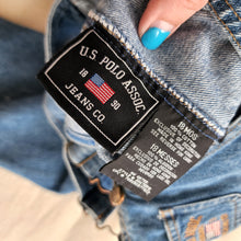 Load image into Gallery viewer, Older US Polo Assoc Jeans Overalls 18 months
