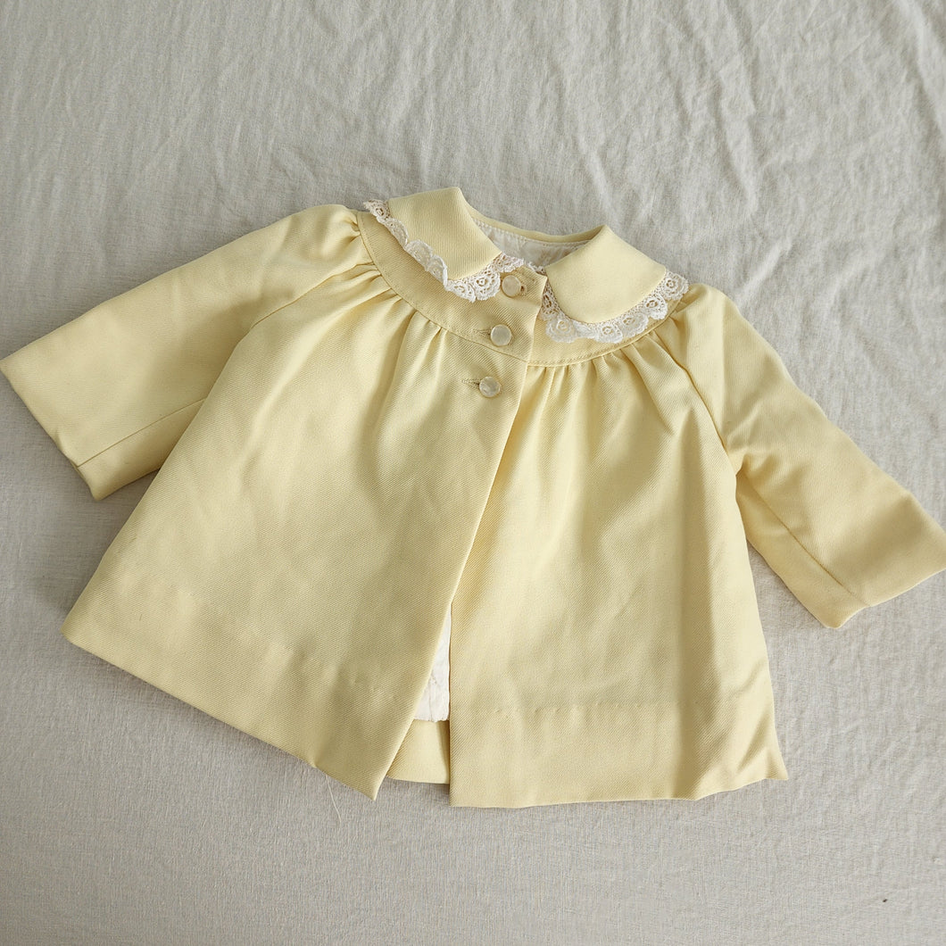 Vintage Pastel Yellow Dressy Jacket 9-12 months