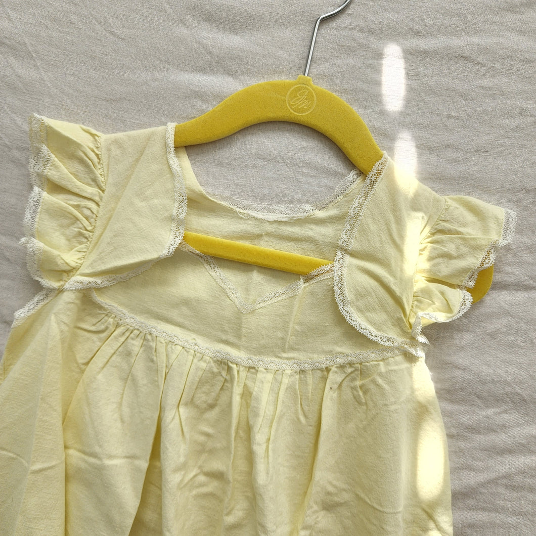 Vintage Yellow Airy Casual Dress 4t/5t