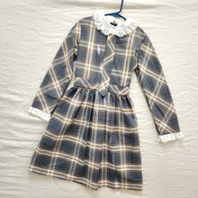 Load image into Gallery viewer, Vintage 70s Plaid Dress kids 10/12
