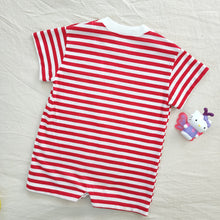 Load image into Gallery viewer, Vintage Striped Beach Toys Romper 2t
