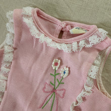 Load image into Gallery viewer, Vintage Pink Flower Onesie 3-6 months
