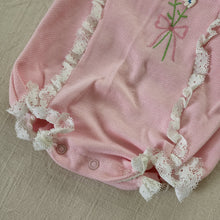 Load image into Gallery viewer, Vintage Pink Flower Onesie 3-6 months
