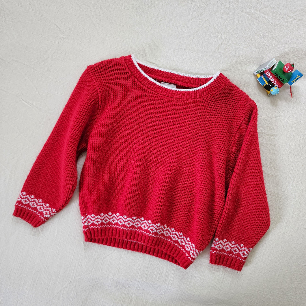 Vintage Red Knit Sweater 5t