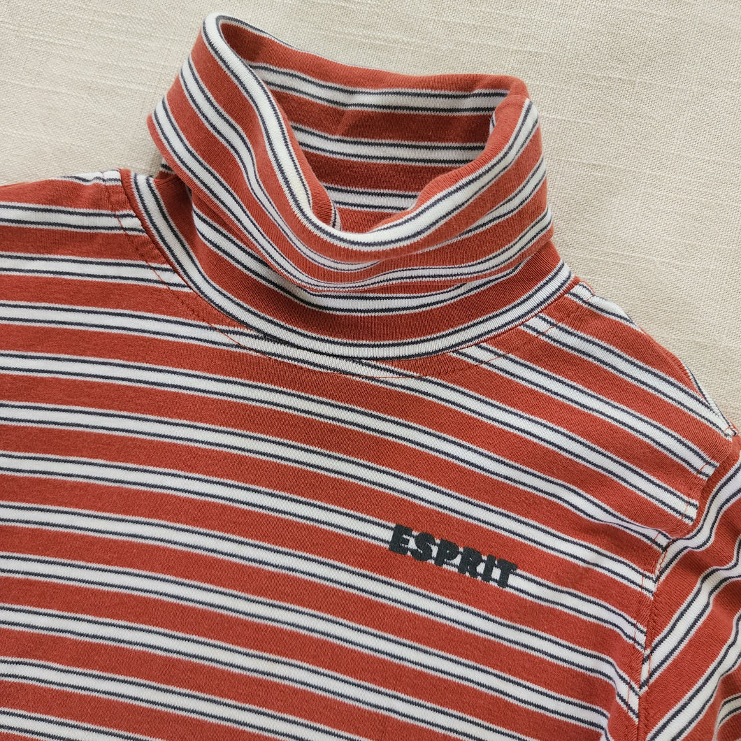 ESPRIT Striped Orange Turtleneck Shirt 4t