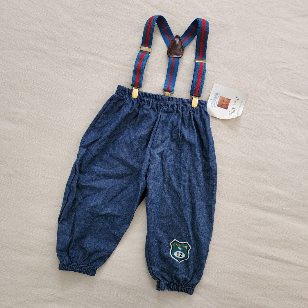 Vintagw Deadstock Suspender Jogger Pants 18-24 months