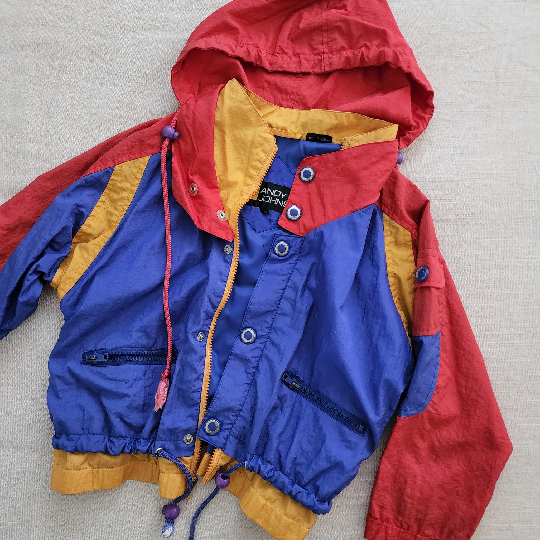 Vintage Andy Johns Color Block Windbreaker outlet Jacket