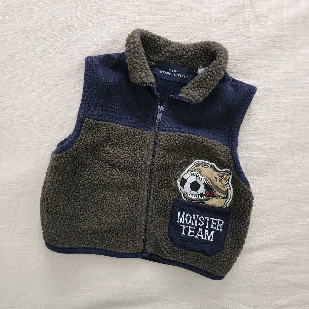 Vintage Dino Fleece Vest 2t/3t