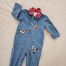 Load image into Gallery viewer, Vintage Horse Riding Thin Denim Bodysuit 24 months
