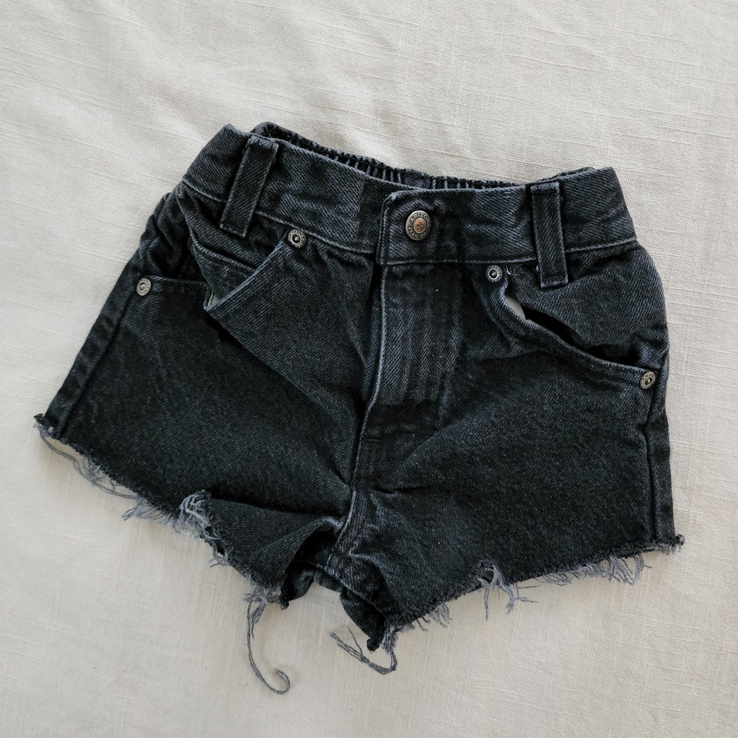 Vintage Black Cutoff Jean Shorts 5t SLIM / 4t