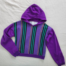 Load image into Gallery viewer, Vintage Purple Striped Hoodie kids 14
