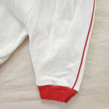 Load image into Gallery viewer, Vintage White &amp; Red Pop Jogger Pants 3-6 months
