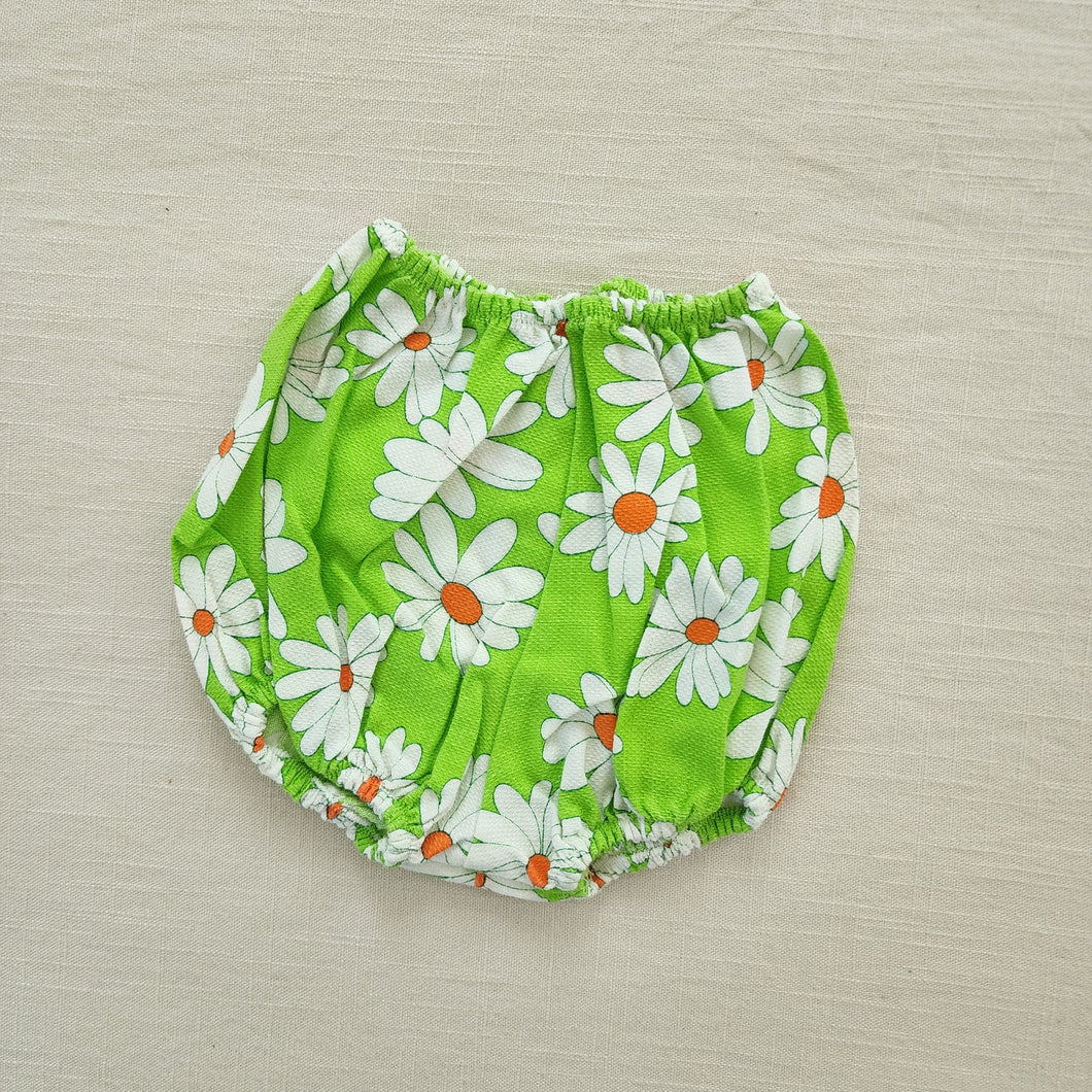 Vintage Green Daisy Bloomers 2t
