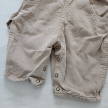 Load image into Gallery viewer, Vintage Guess Light Brown Overalls 3-6 months

