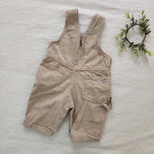 Load image into Gallery viewer, Vintage Guess Light Brown Overalls 3-6 months
