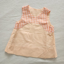 Load image into Gallery viewer, Vintage Peach Gingham Sleeveless Shirt 4t/5t
