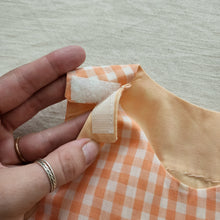 Load image into Gallery viewer, Vintage Peach Gingham Sleeveless Shirt 4t/5t
