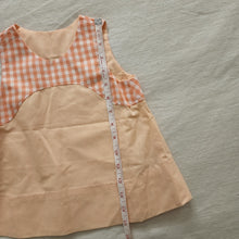 Load image into Gallery viewer, Vintage Peach Gingham Sleeveless Shirt 4t/5t
