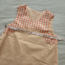 Load image into Gallery viewer, Vintage Peach Gingham Sleeveless Shirt 4t/5t
