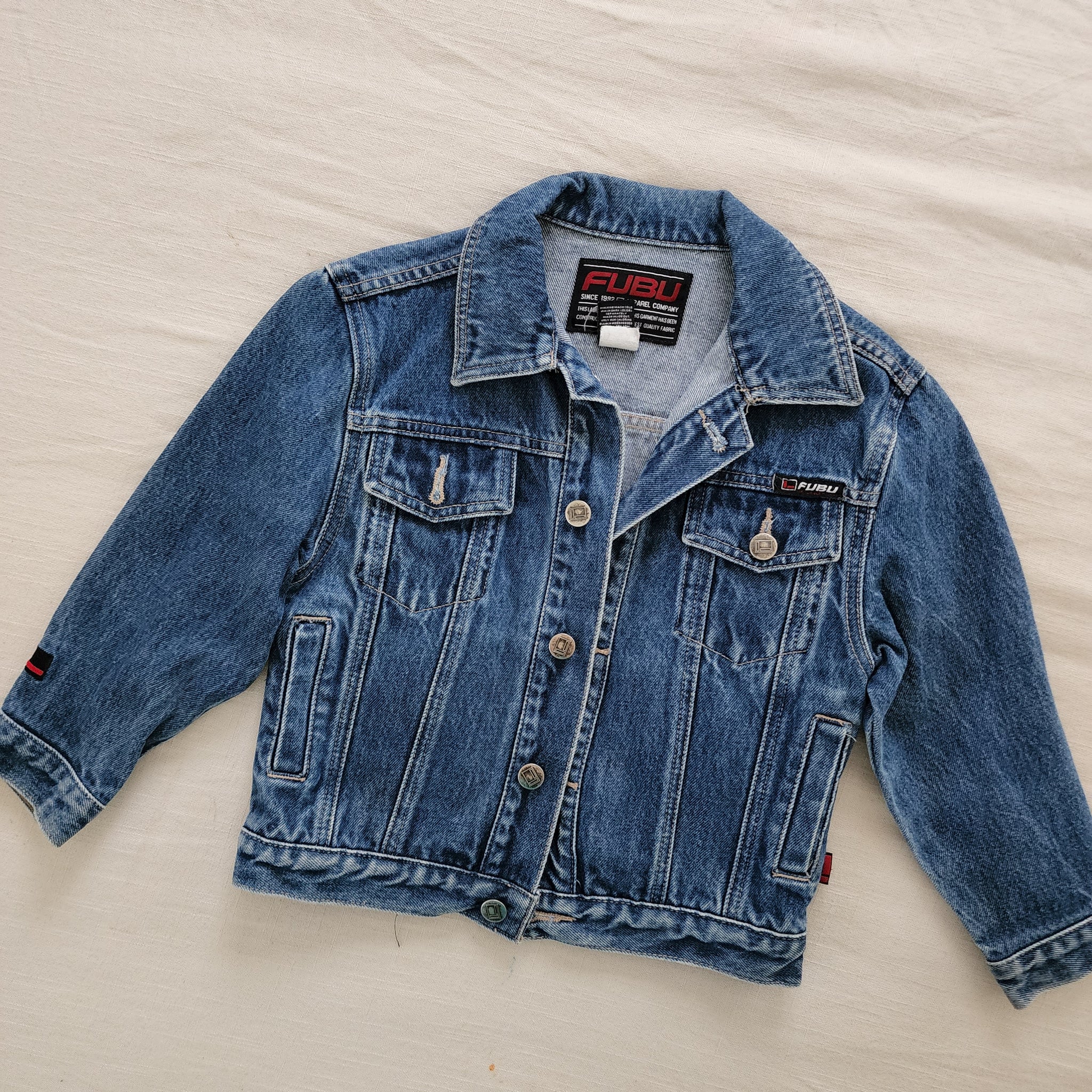 Vintage Fubu Jean Jacket kids 7 8 Nostalgic Baby Vintage