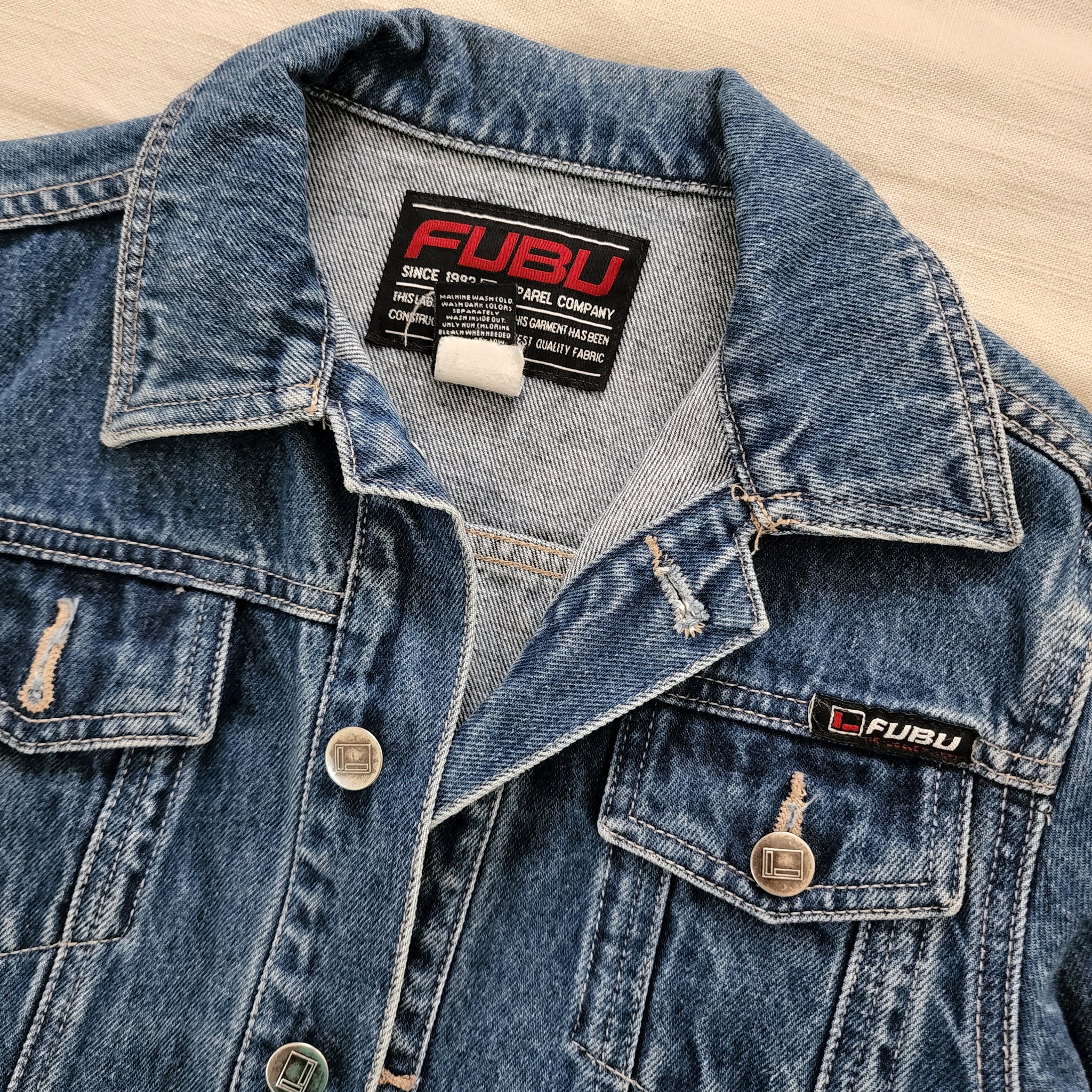 Vintage Fubu Jean Jacket kids 7 8