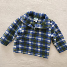 Load image into Gallery viewer, Vintage Plaid Sherpa Half Zip Sweater 24 months
