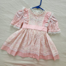 Load image into Gallery viewer, Vintage Lace Pink Full Circle Dress 4t/5t
