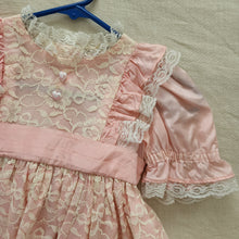 Load image into Gallery viewer, Vintage Lace Pink Full Circle Dress 4t/5t
