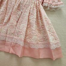 Load image into Gallery viewer, Vintage Lace Pink Full Circle Dress 4t/5t
