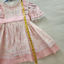 Load image into Gallery viewer, Vintage Lace Pink Full Circle Dress 4t/5t
