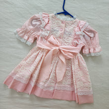 Load image into Gallery viewer, Vintage Lace Pink Full Circle Dress 4t/5t
