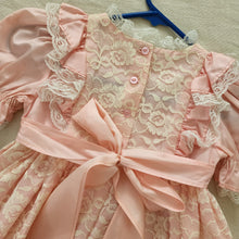 Load image into Gallery viewer, Vintage Lace Pink Full Circle Dress 4t/5t
