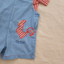 Load image into Gallery viewer, Vintage 60s/70s Rooster Jon Jon &amp; Shirt 9 months
