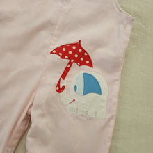 Load image into Gallery viewer, Vintage Pink Elephant Umbrella Longalls 12 months
