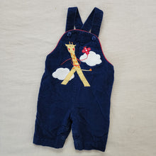 Load image into Gallery viewer, Vintage Giraffe Airplane Applique Overalls 3-6 months
