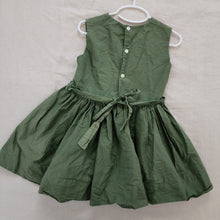 Load image into Gallery viewer, Vintage Smocked Mossy Polka Dot Dress 4t
